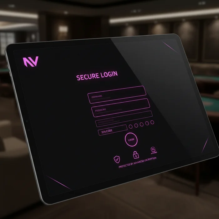 NV Anmeldebildschirm — E-Mail, Passwort und 2FA-Option
